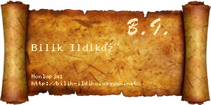Bilik Ildikó névjegykártya